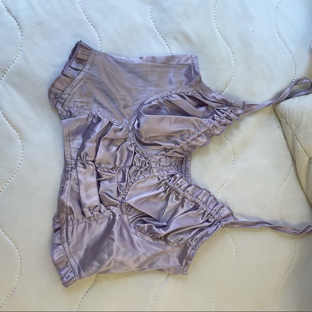 Silk purple tank top